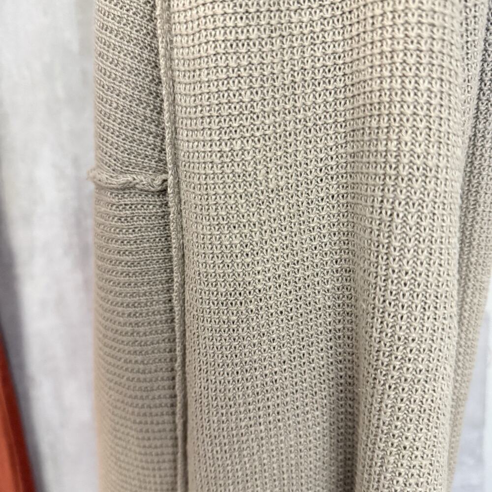 EILEEN FISHER Cardigan Petite PM Linen Open Knit Open Front Long Sleeve Beige - Picture 13 of 13